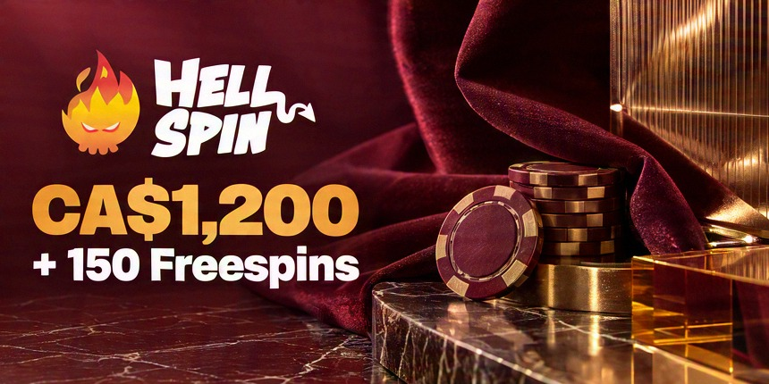 Slots Hell Spin CA$1,200 + 150 Freespins